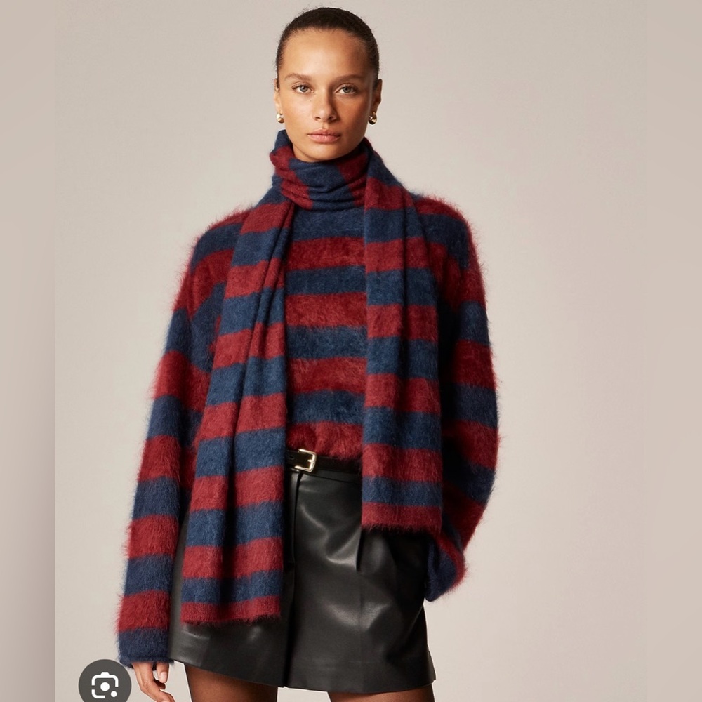 NWT J. Crew Brushed Cashmere Scarf & Beanie